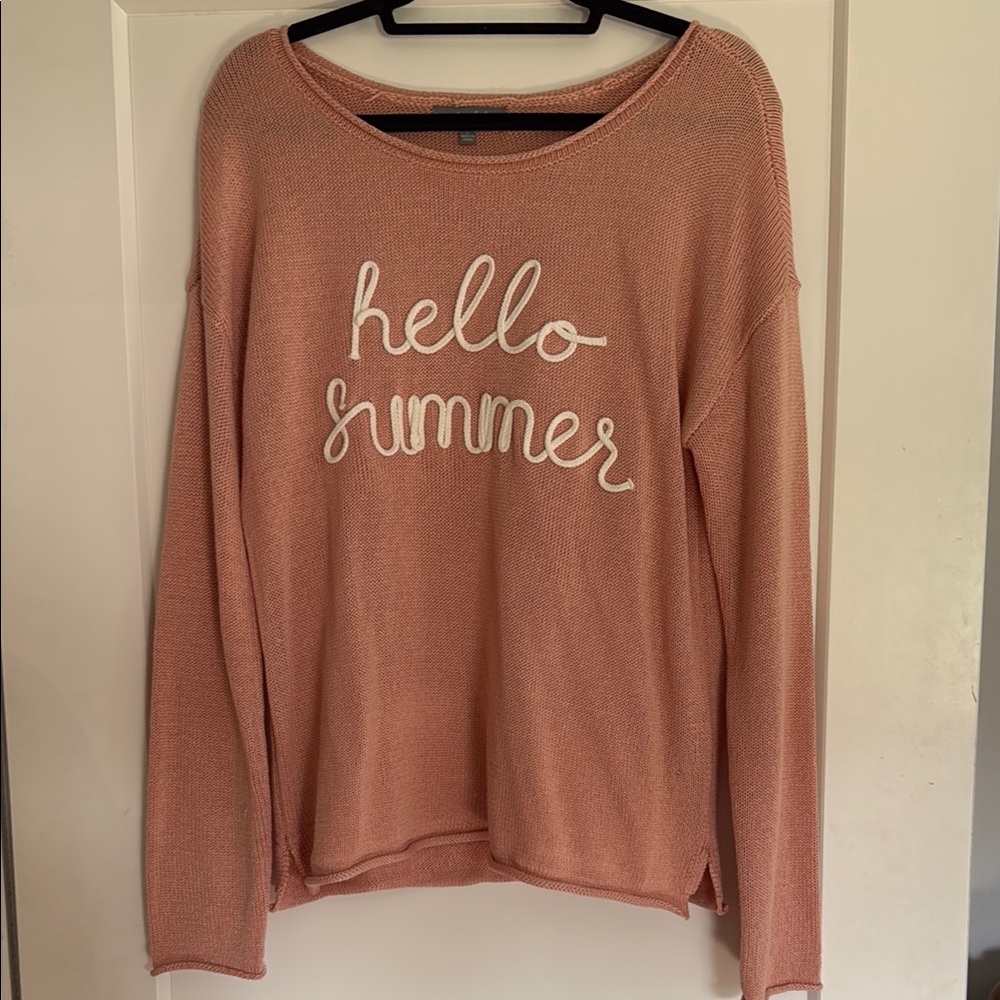 Pink 'Hello Summer' Sweater
